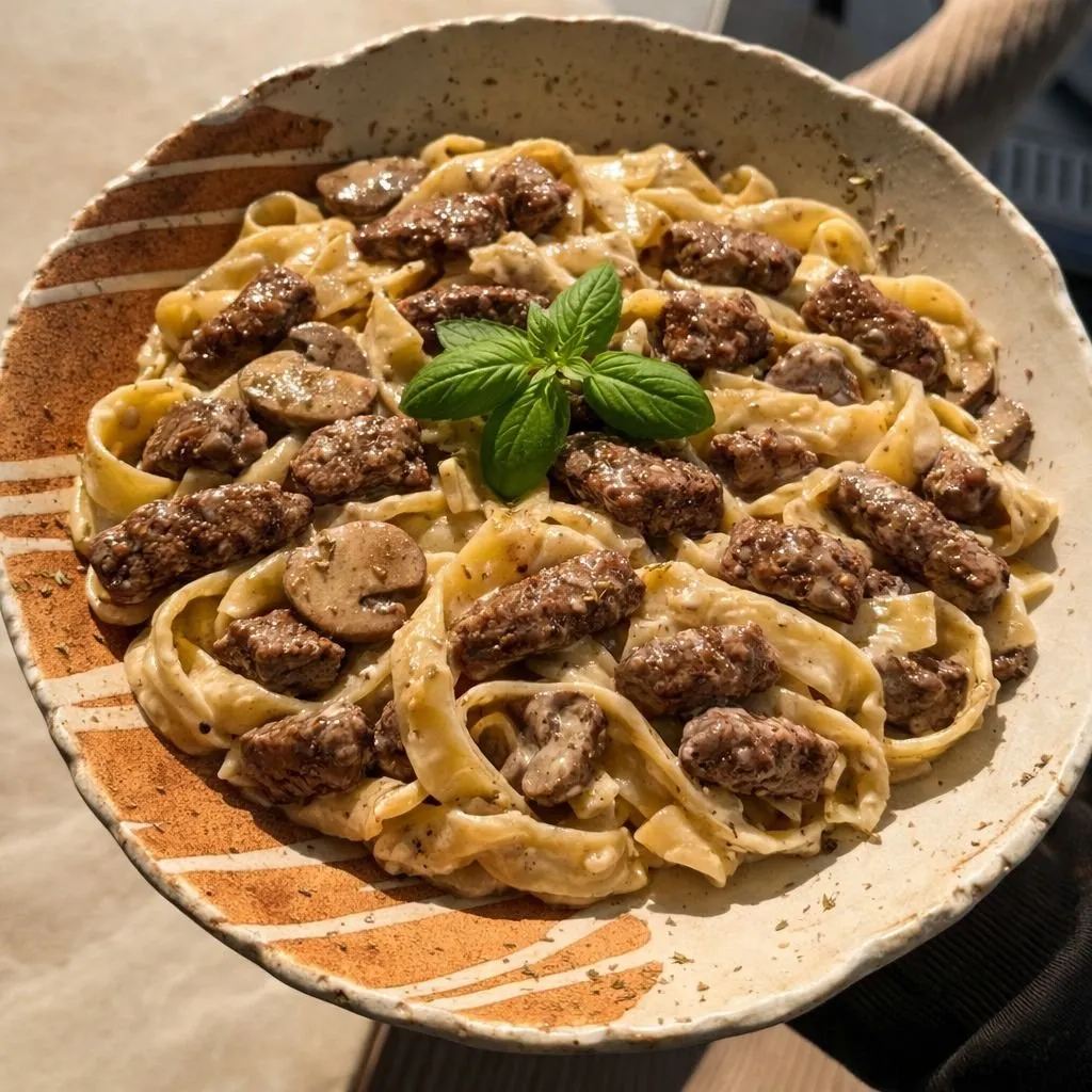 FETTUCİNE ALFREDO ETLİ